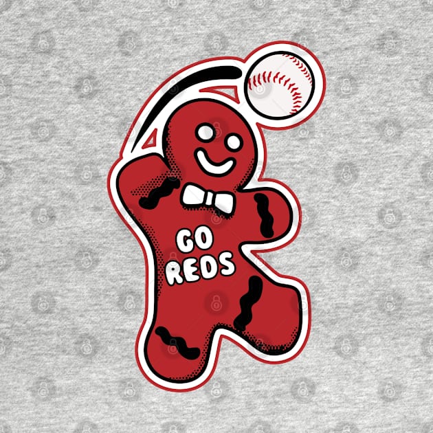 Cincinnati Reds Gingerbread Man by Rad Love